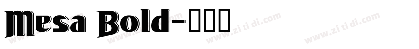 Mesa Bold字体转换